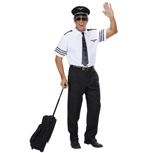 "PILOT" (Hemd, Krawatte, Mütze) – Vorderansicht