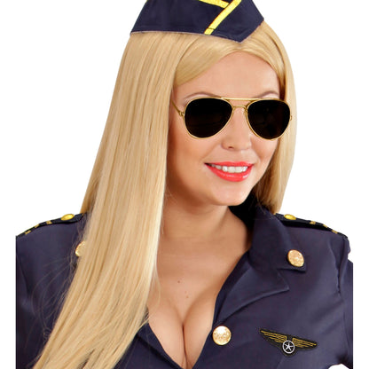 Widmann Piloten Set mit Sonnenbrille, Schulterklappe und Abzeichen – Verpackung