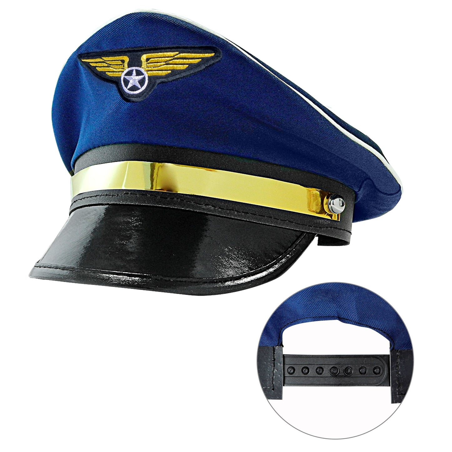 Widmann Pilotenmütze Blau Grössenverstellbar – Produktansicht