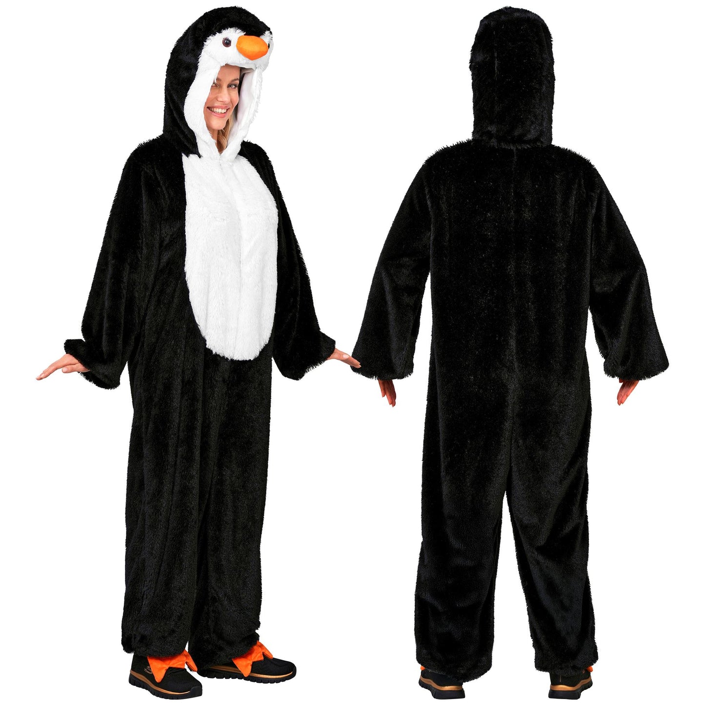 "PINGUIN EXTRA WEICHES PLÜSCHKOSTÜM" (Overall mit Kapuze) – Ansicht 4