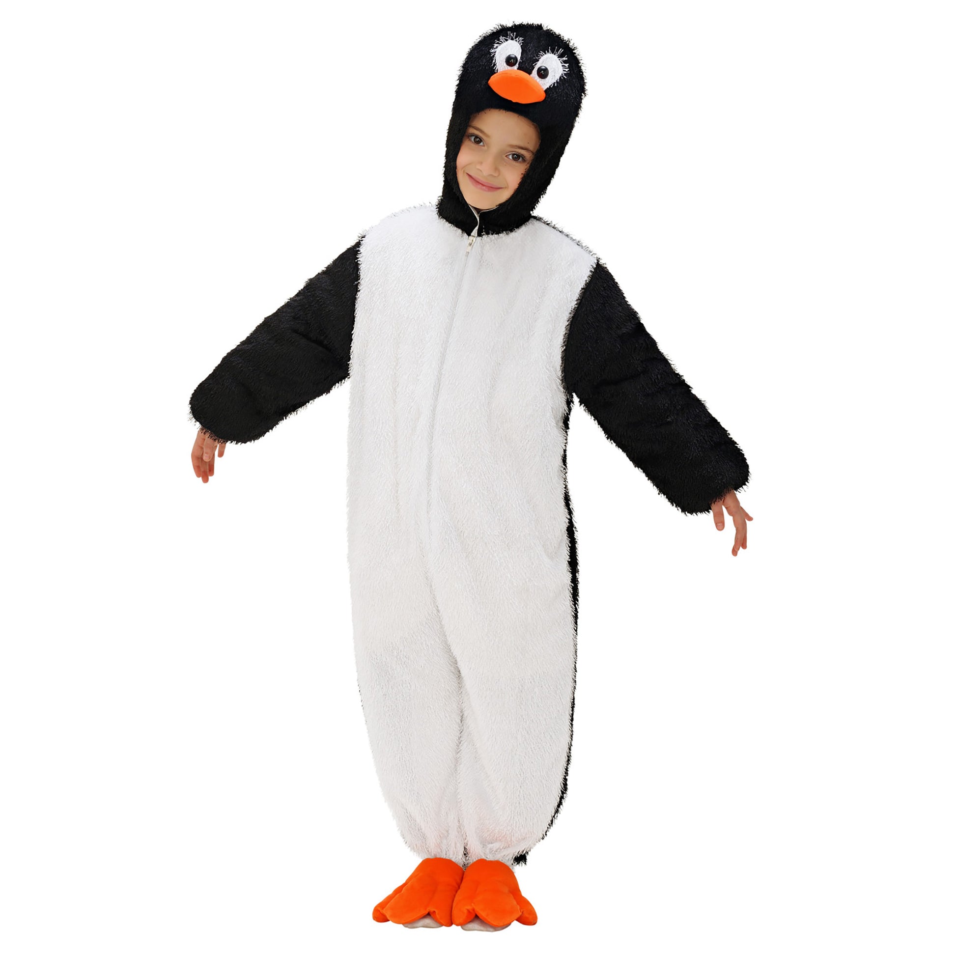 "PINGUIN FUNNY" (Overall mit Kapuze und Maske) – Vorderansicht