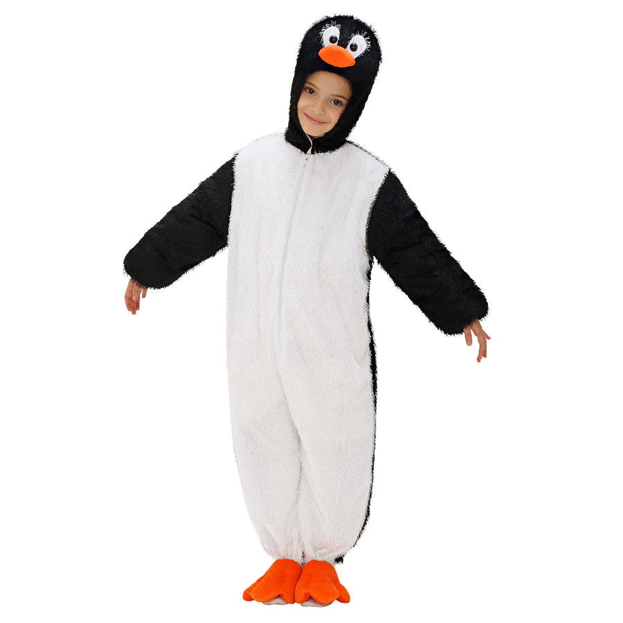 "PINGUIN FUNNY" (Overall mit Kapuze und Maske) – Vorderansicht