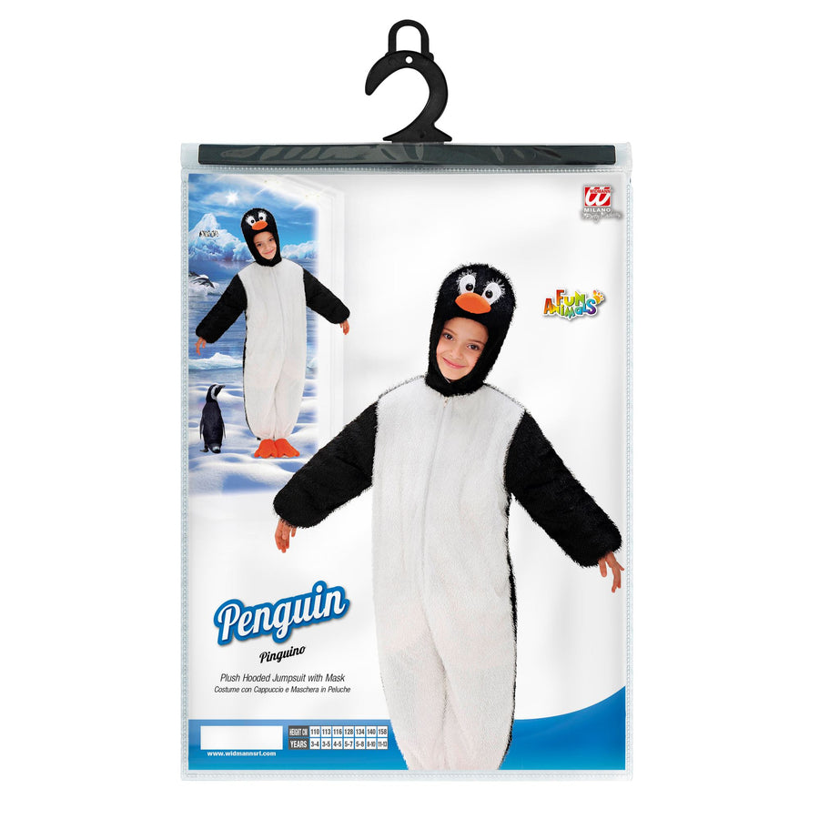 "PINGUIN FUNNY" (Overall mit Kapuze und Maske) – Detailansicht