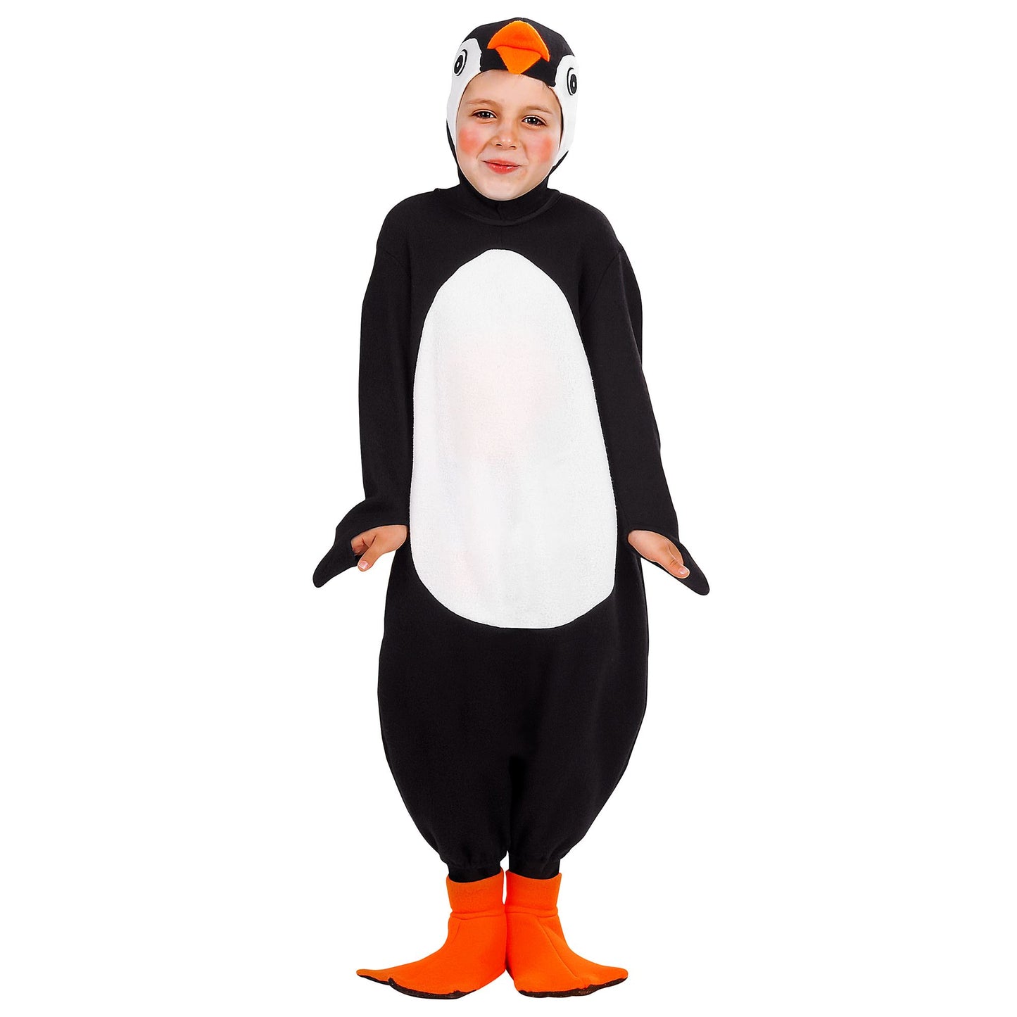 "PINGUIN" (Kostüm, Kopfbedeckung, Pfoten) – Vorderansicht
