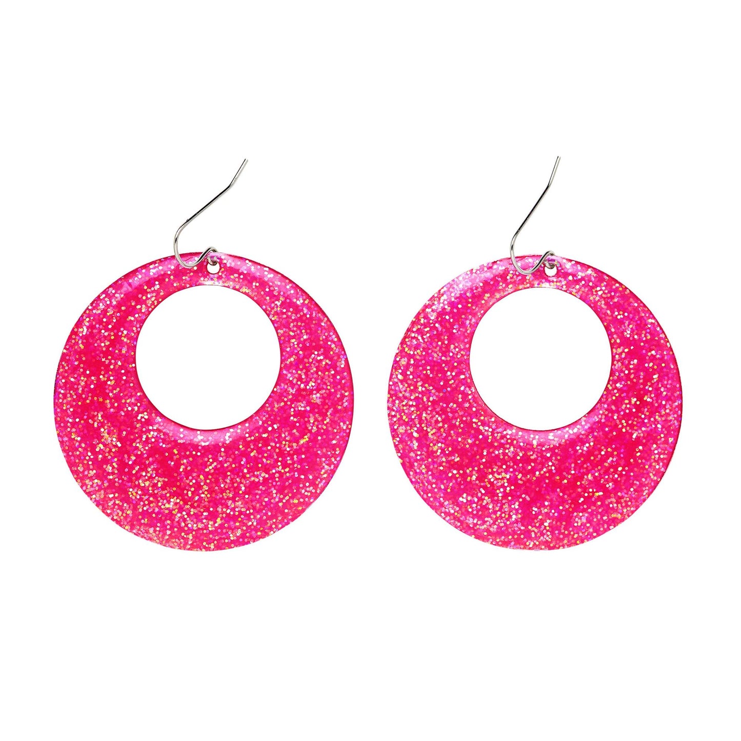 "PINK NDE OHRRINGE" – Vorderansicht