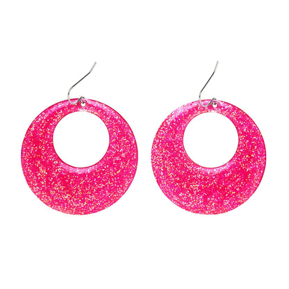 "PINK NDE OHRRINGE" – Vorderansicht