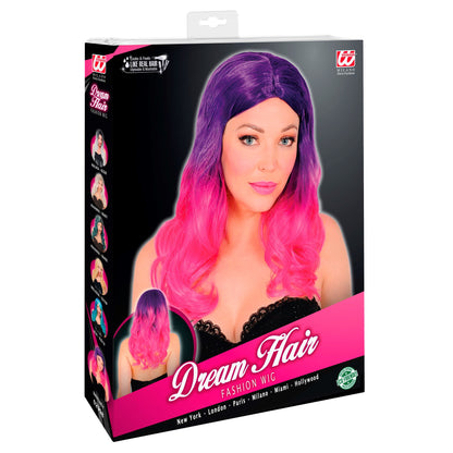 "PINK OMBRE' DREAM HAIR PERÜCKE" in farbiger Box – Detailansicht