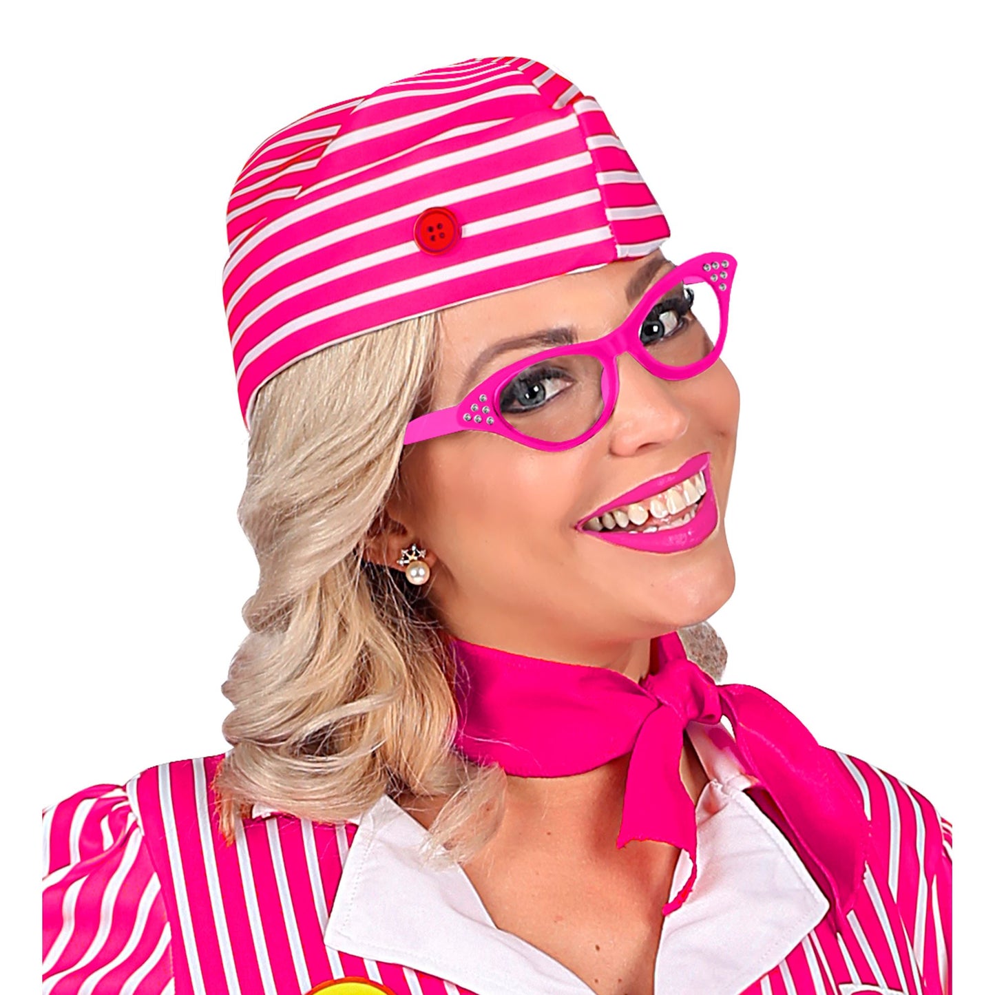 "PINKE 50ER JAHRE BRILLE MIT STRASSSTEINEN" – Ansicht 4