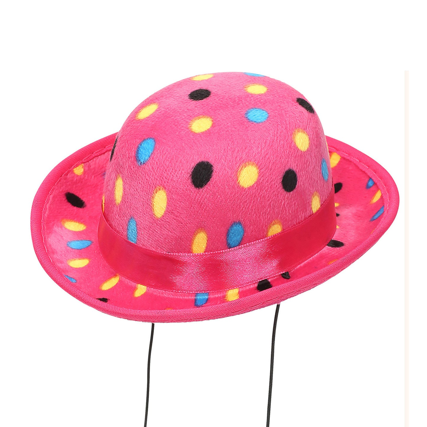 "PINKE GEPUNKTETE MELONE" aus Samt – Vorderansicht