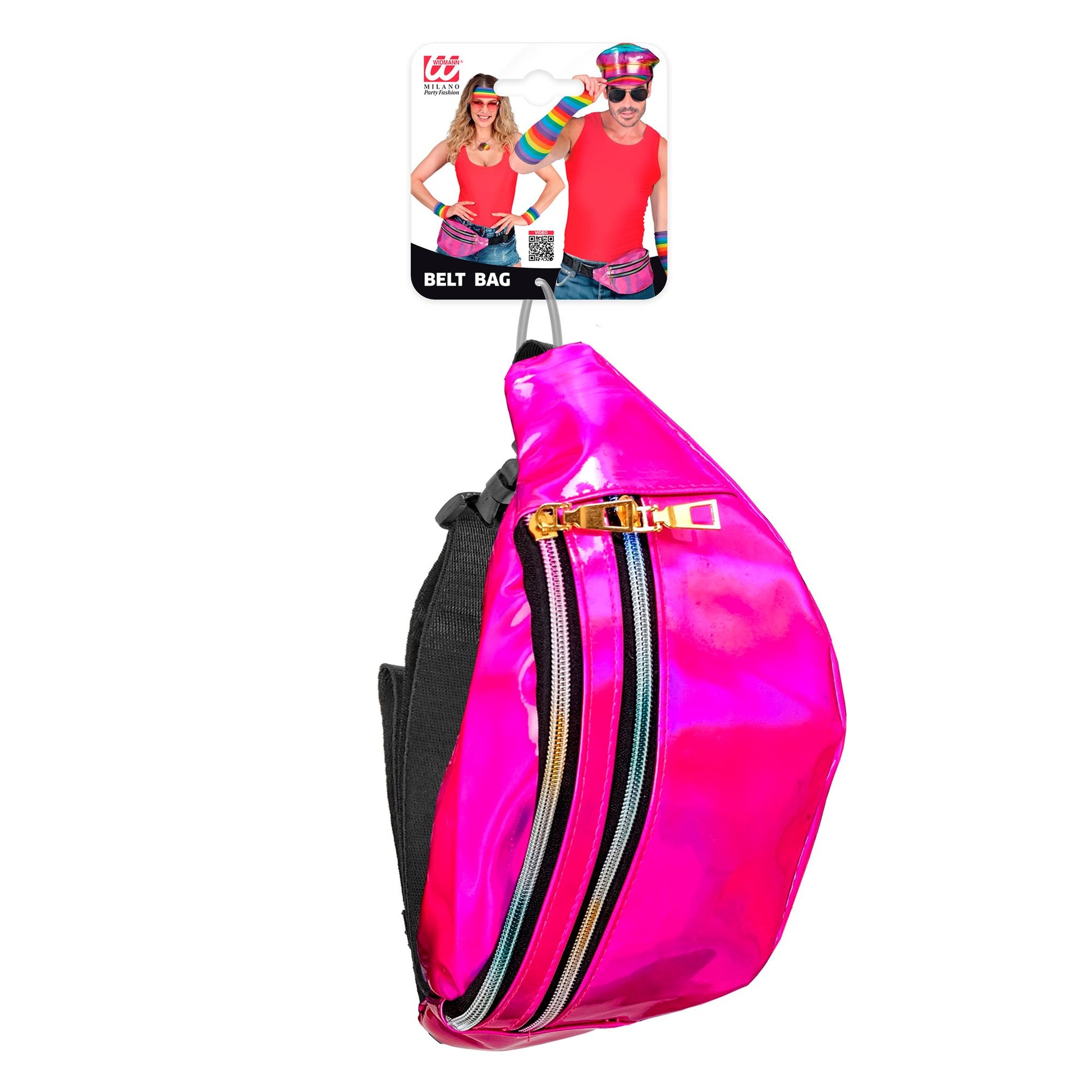 "PINKE HOLOGRAFISCHE GÜRTELTASCHE" – Detailansicht