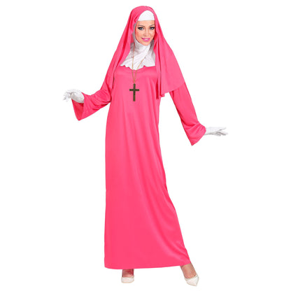 "PINKE NONNE" (Gewand, Haube, Handschuhe) – Detailansicht