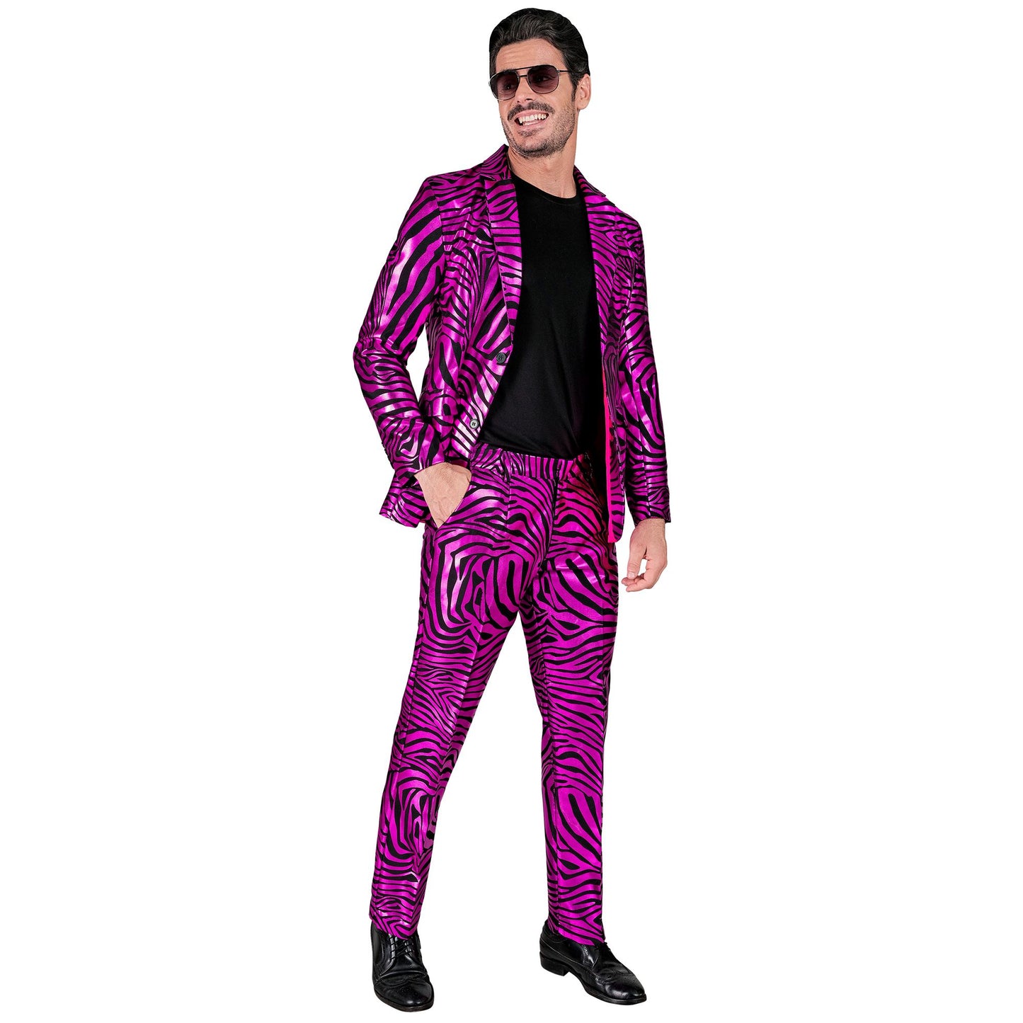 "PINKER ANIMAL PRINT PARTY FASHION ANZUG" (Jackett, Hose) – Ansicht 3
