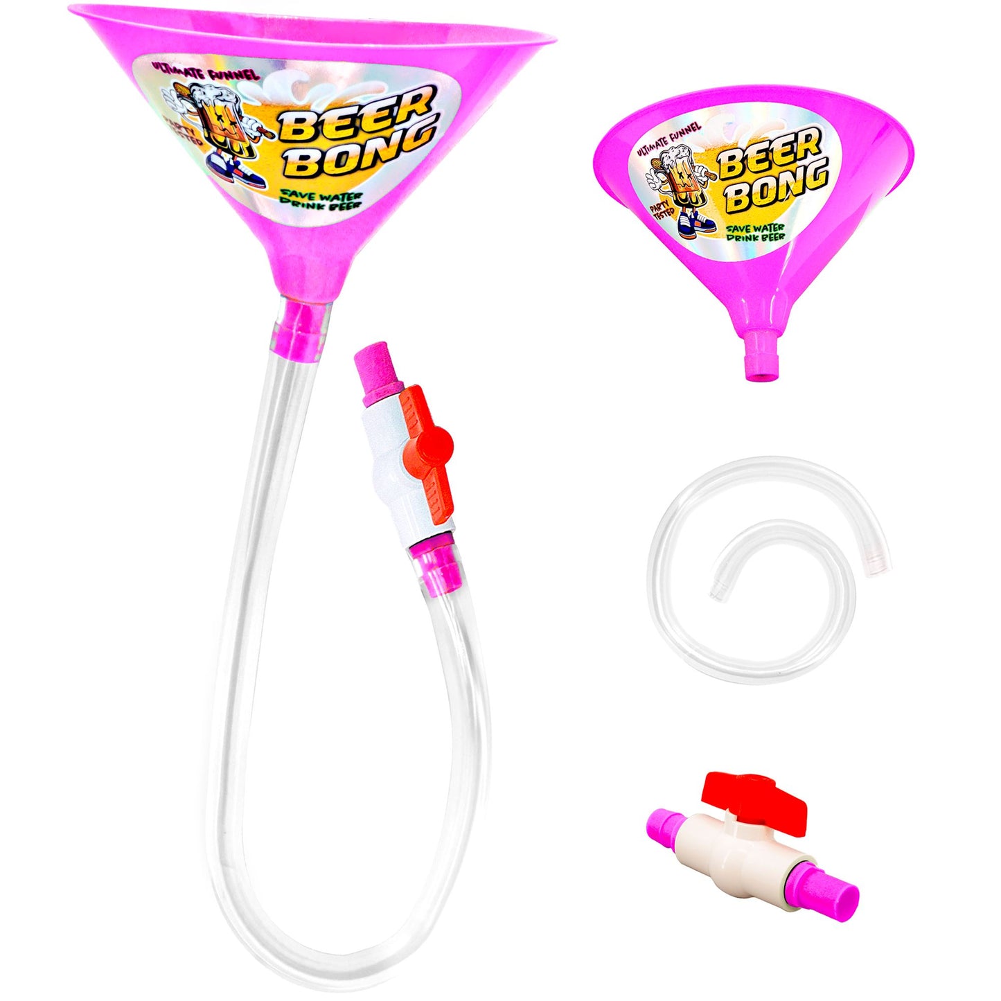 "PINKER BIER BONG" – Vorderansicht