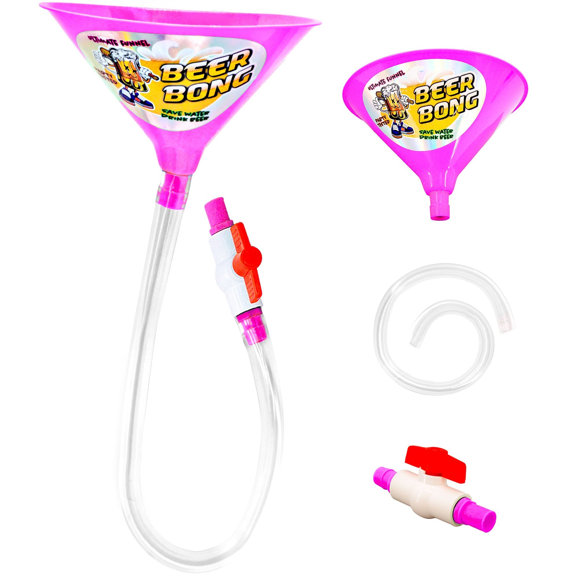 "PINKER BIER BONG" – Vorderansicht