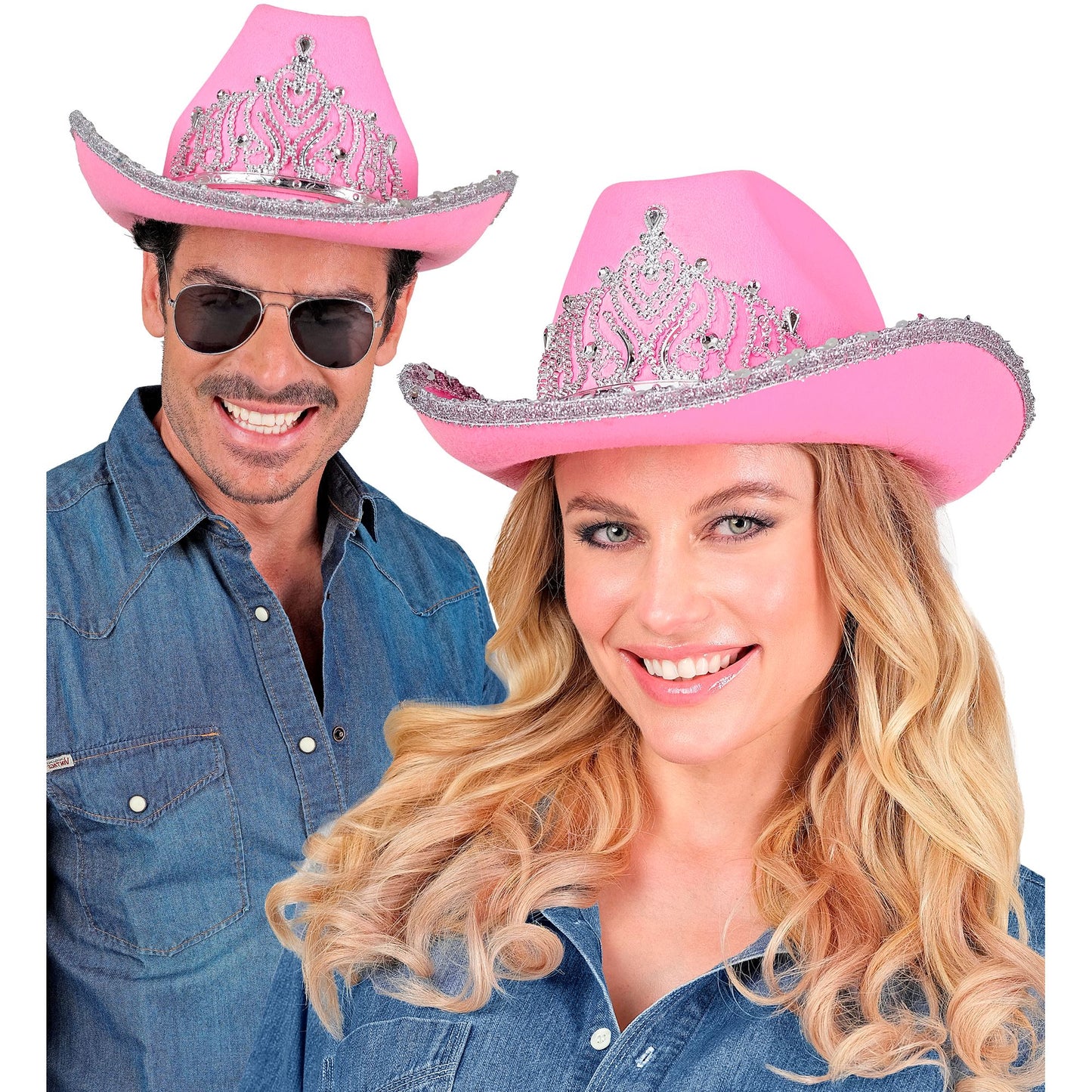 "PINKER COWGIRL PARTYHUT MIT TIARA" – Ansicht 3