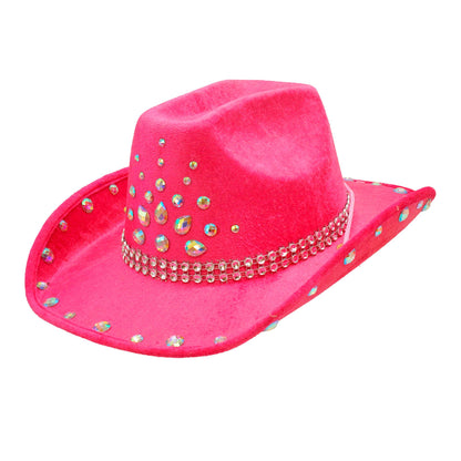 "PINKER DIAMANTEN COWBOY HUT" – Vorderansicht