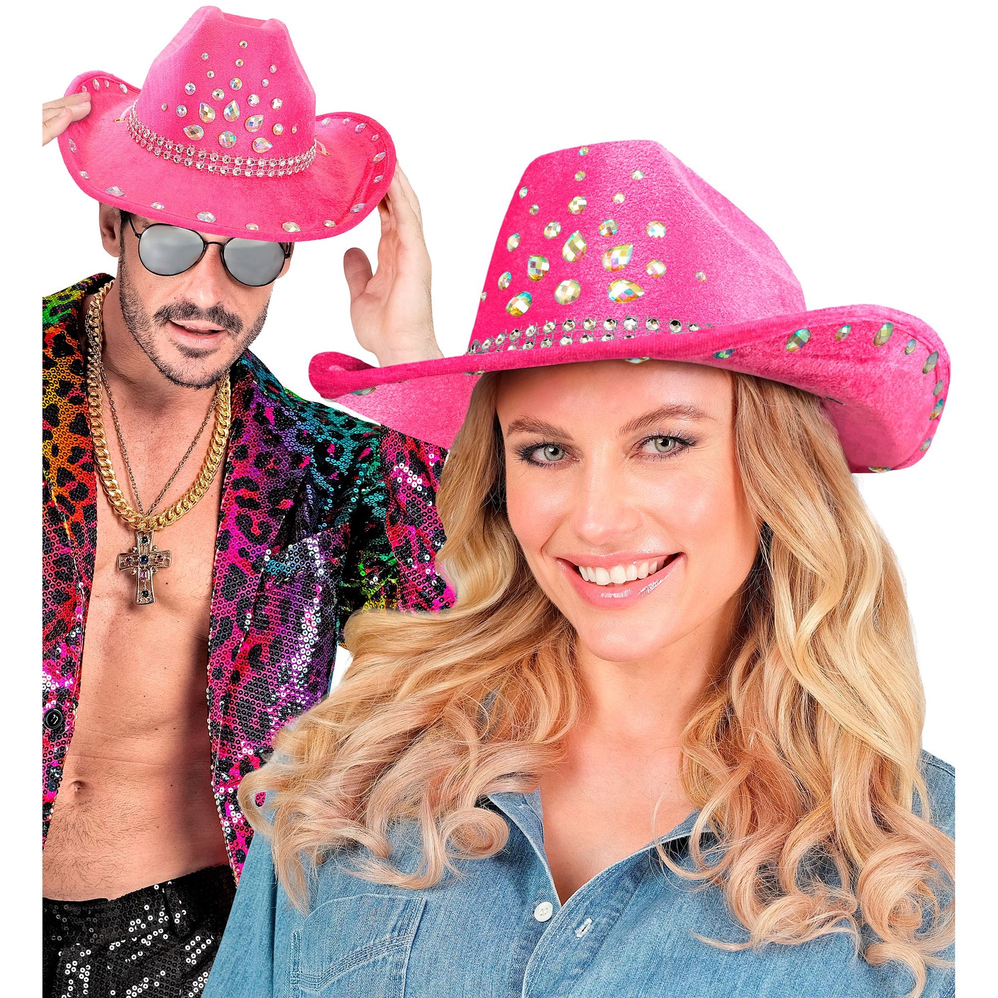 "PINKER DIAMANTEN COWBOY HUT" – Ansicht 3