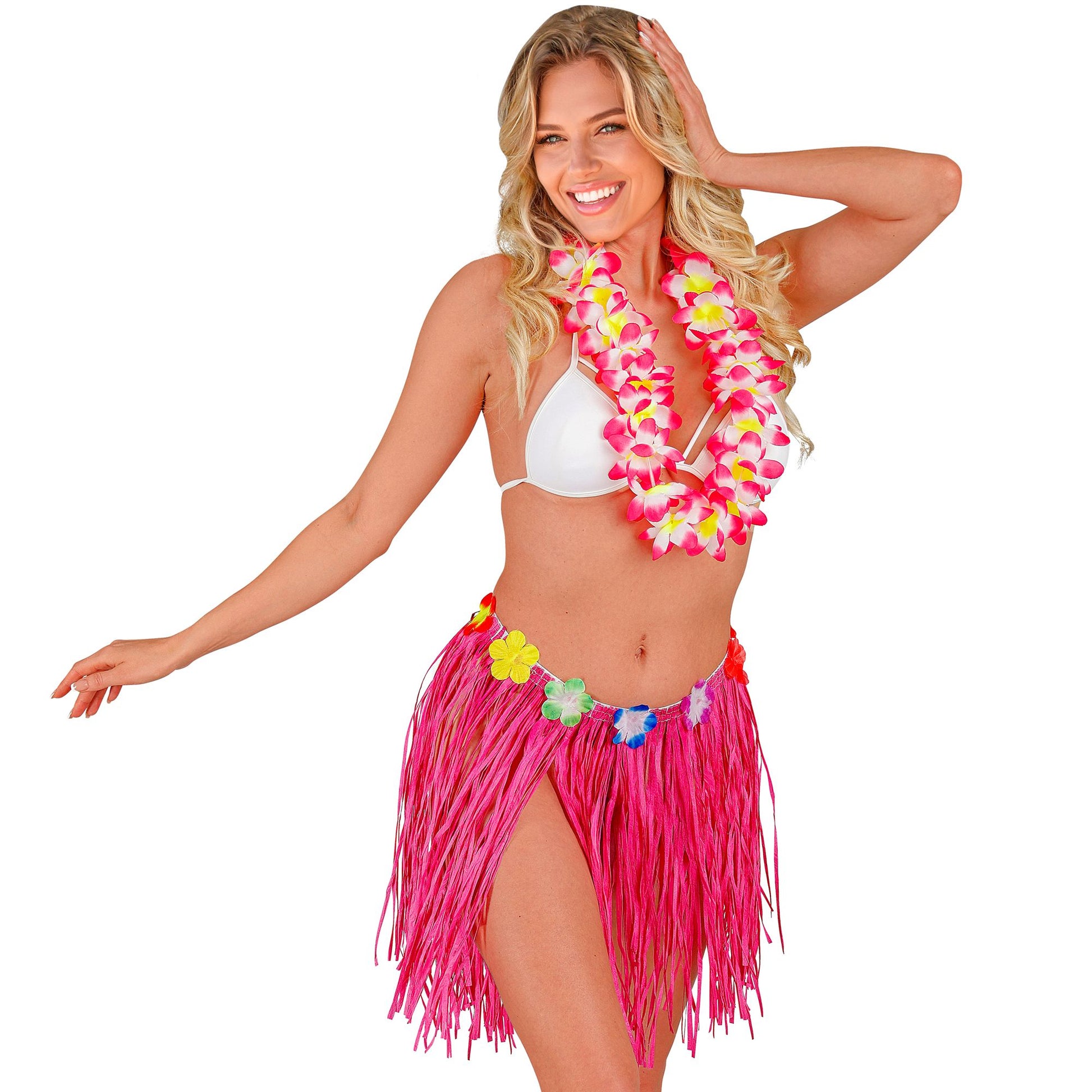 "PINKER HAWAII BASTROCK MIT BLUMENGÜRTEL" 40 cm - größenverstellbar – Ansicht 3