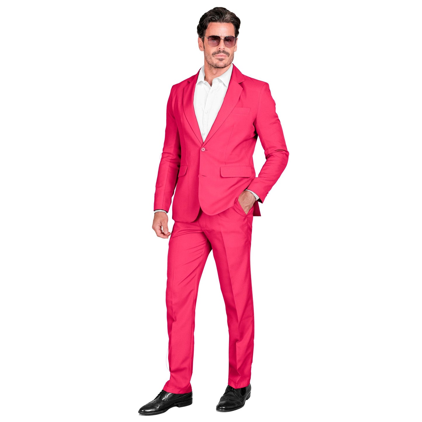 "PINKER PARTY FASHION ANZUG" (Jackett, Hose) – Vorderansicht