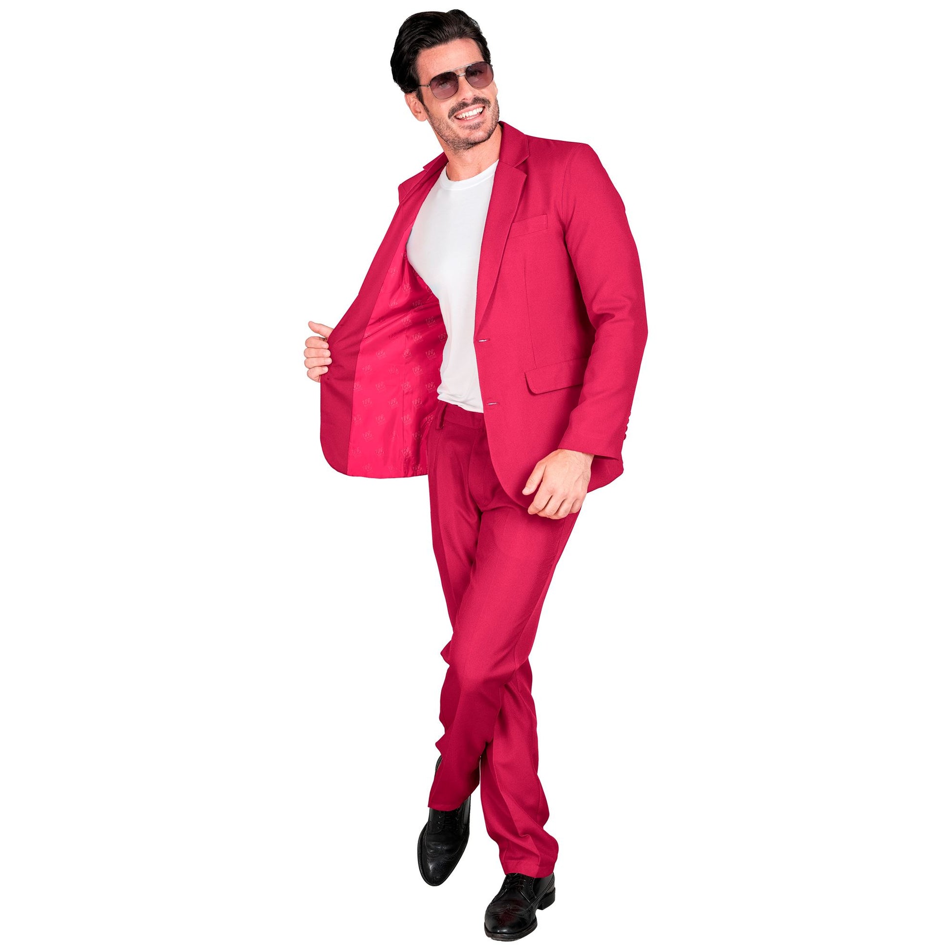 "PINKER PARTY FASHION ANZUG" (Jackett, Hose) – Detailansicht