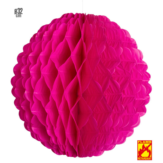"PINKER WABENBALL LAMPION" Ø 32cm - schwer entflammbar – Vorderansicht