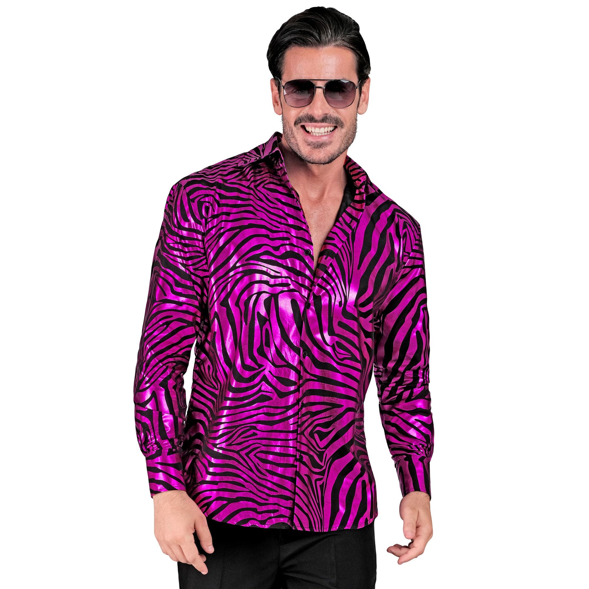 "PINKES ANIMAL PRINT PARTY FASHION HEMD" (Hemd) – Vorderansicht