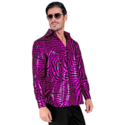 "PINKES ANIMAL PRINT PARTY FASHION HEMD" (Hemd) – Detailansicht