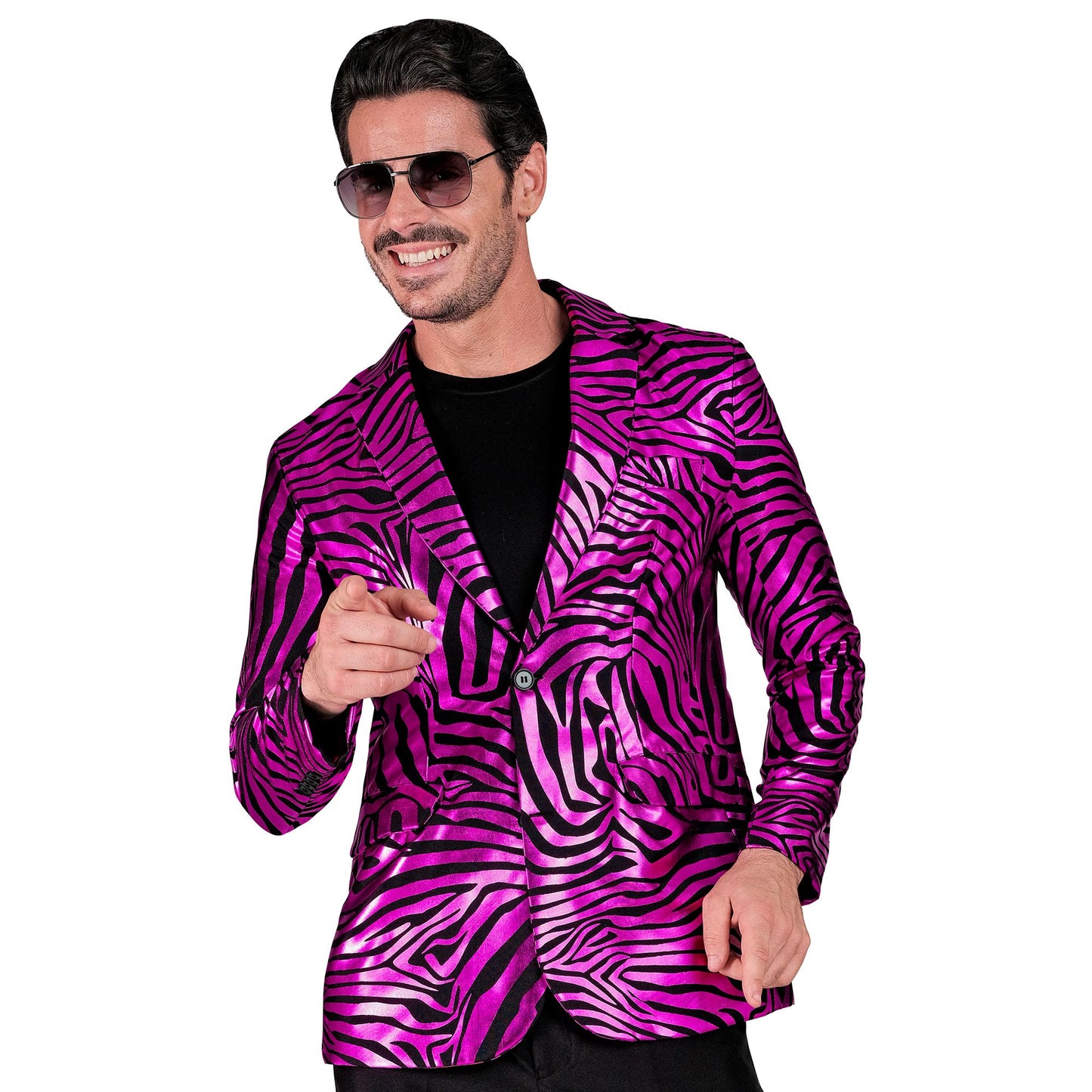 "PINKES ANIMAL PRINT PARTY FASHION JACKETT" (Jackett) – Vorderansicht