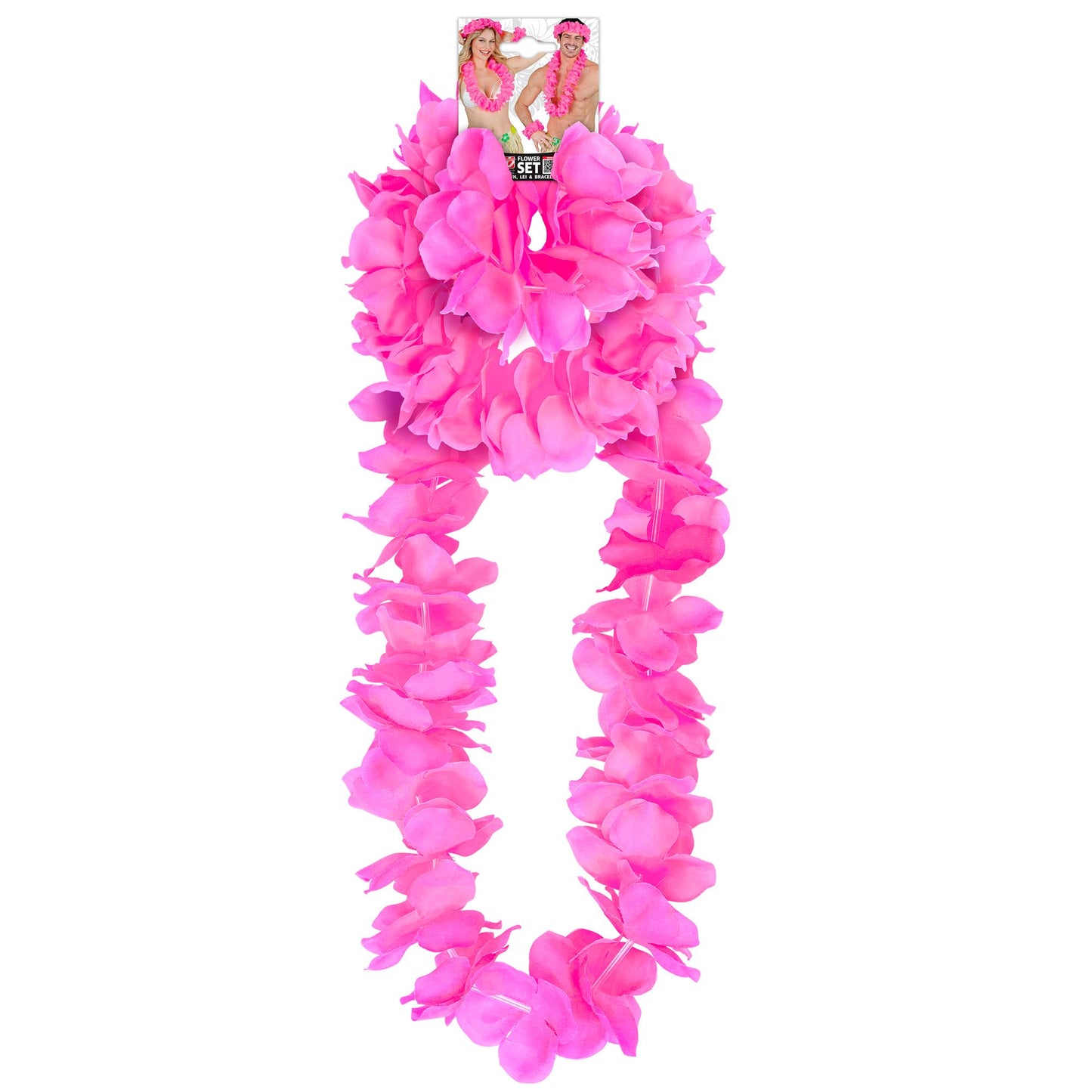 "PINKES HAWAII-SET" (Halskette, Sitrnband, Armband) – Detailansicht