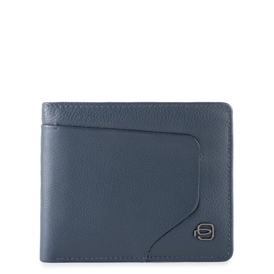 Piquadro Piquadro, Akron, Lederbrieftasche, Mit abnehmbarem Dokumentenhalter, Blau, Für Männer Regular