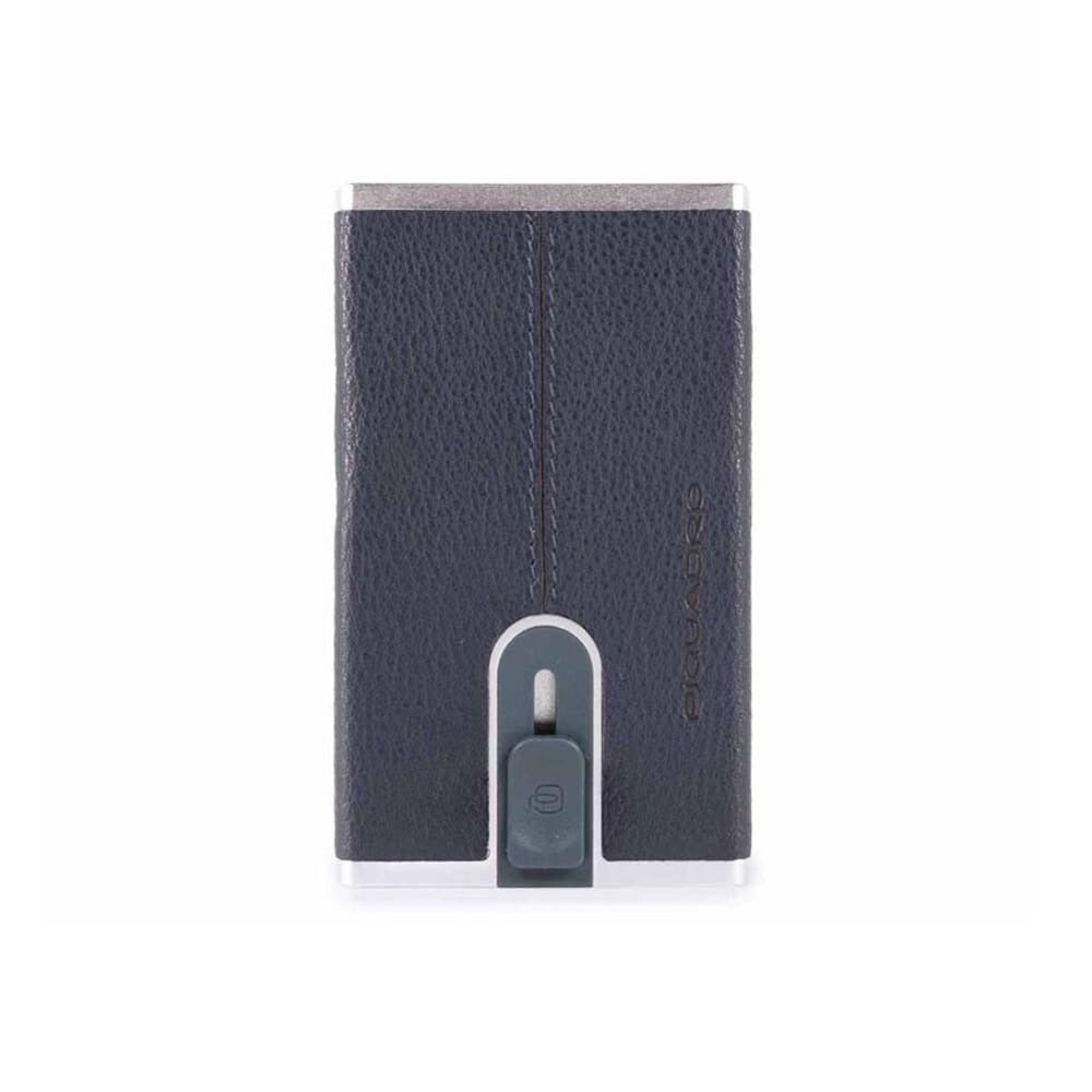 Piquadro Piquadro, Black Square, Lederbrieftasche, Quadratisches Schiebesystem mit Kompakt für Banknoten, PP4891B3RBLU4, Blau