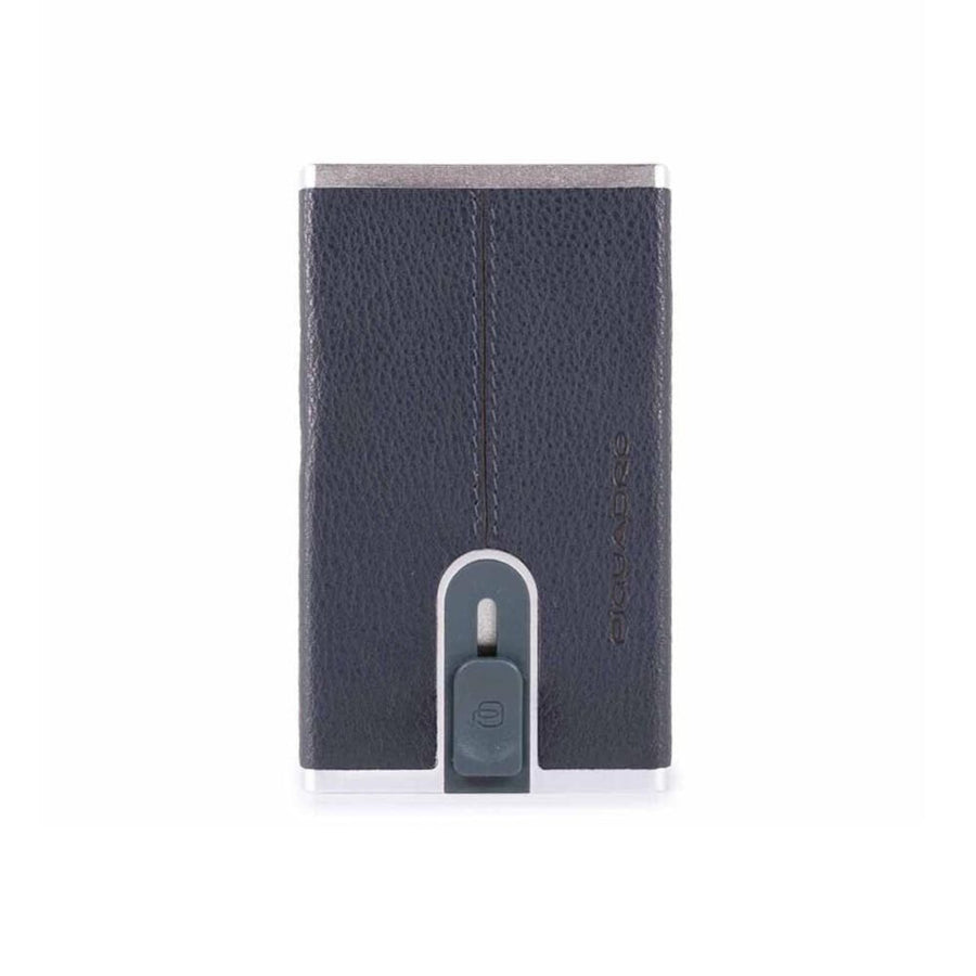 Piquadro Piquadro, Black Square, Lederbrieftasche, Quadratisches Schiebesystem mit Kompakt für Banknoten, PP4891B3RBLU4, Blau