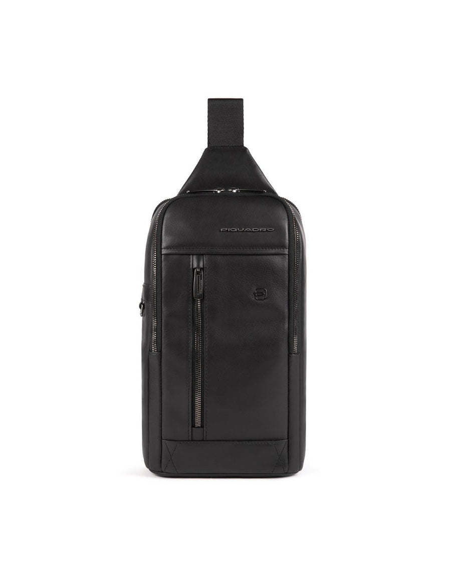 Piquadro Monospalla Casual Daypacks schwarzer Rucksack 19 x 32 x 8 cm