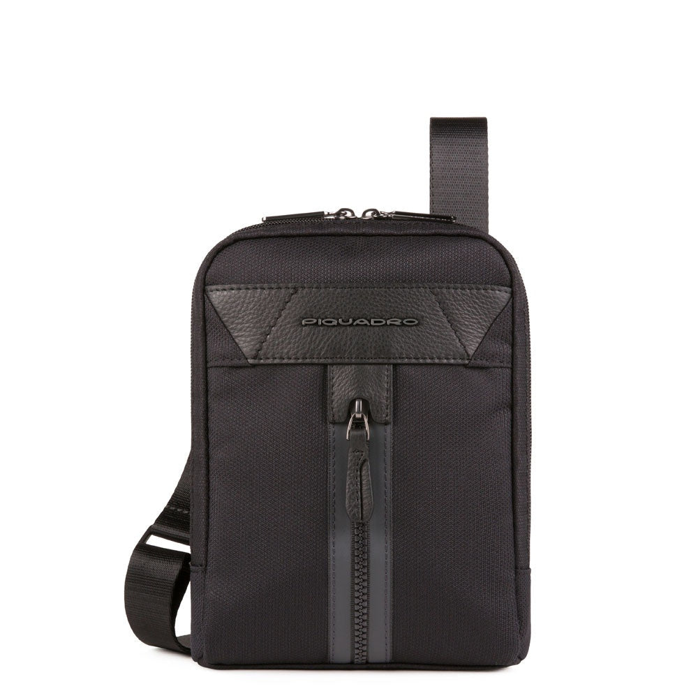 Piquadro, Trakai, Schultertasche, Textil-Umhängetasche, Schwarz, 23 x 17 x 5 cm, Für Frauen