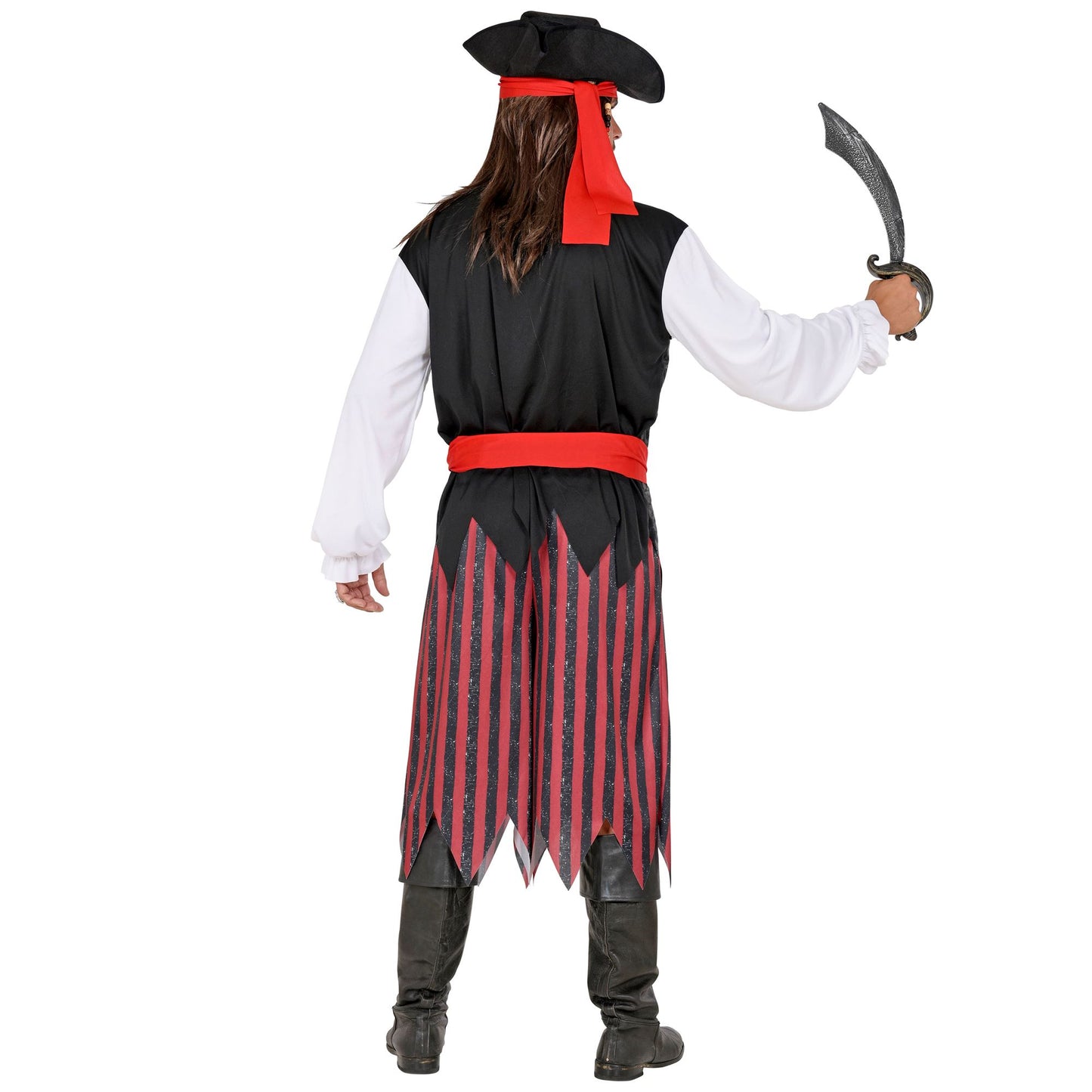 "PIRAT DER KARIBIK" (Hemd mit Weste, Hose, Gürtel, Stirnband, Hut) – Ansicht 4