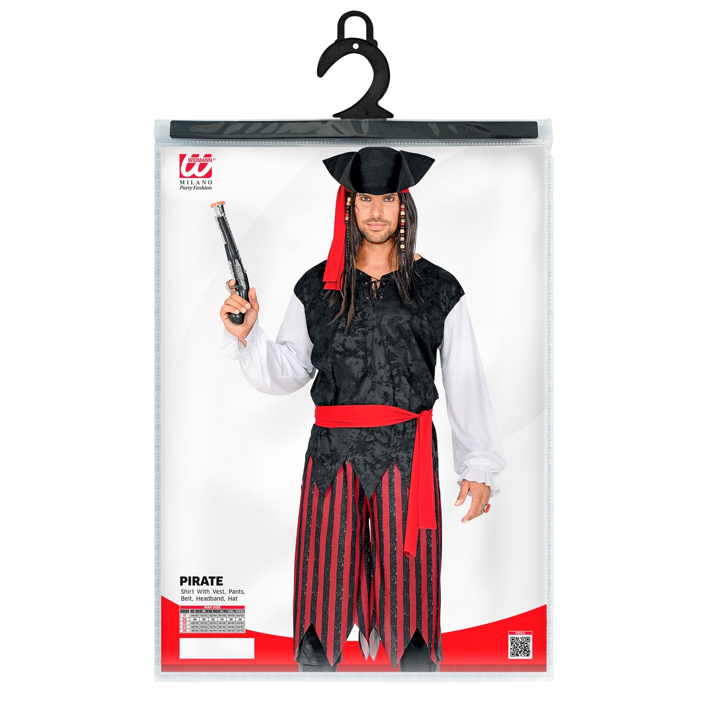 "PIRAT DER KARIBIK" (Hemd mit Weste, Hose, Gürtel, Stirnband, Hut) – Ansicht 5