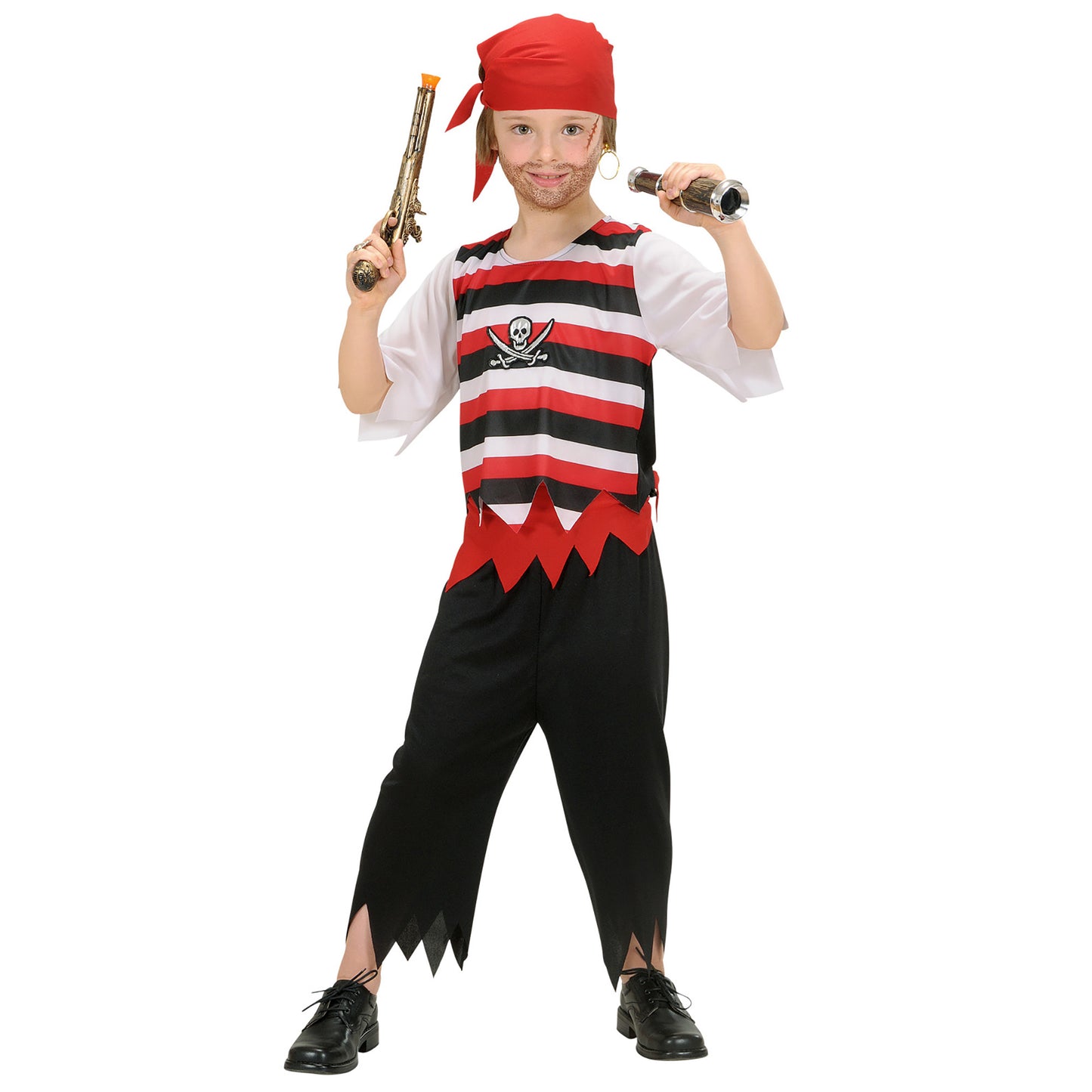 "PIRAT" (Hemd, Hose, Gürtel, Kopftuch) – Vorderansicht