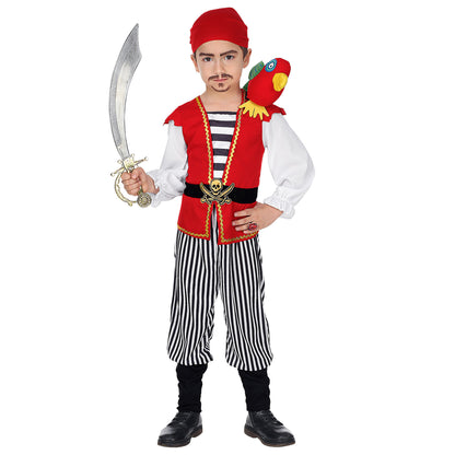 "PIRAT" (Hemd mit Weste und Gürtel, Hose, Papagei, Halstuch) – Ansicht 3