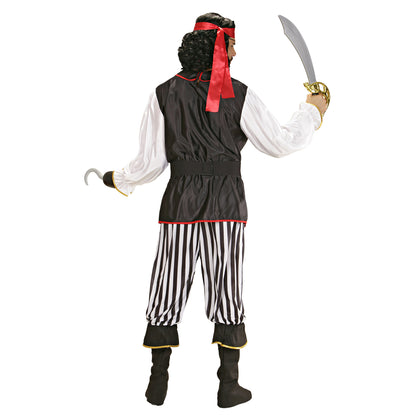 "PIRAT" (Kasack mit Jabot, Hose, Gürtel, Stiefelüberzieher, Haarband) – Ansicht 3