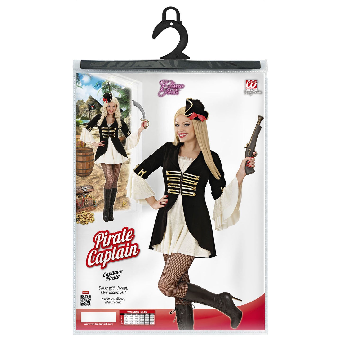 "PIRATE CAPTAIN LADY" (Kleid mit Jacke, Mini-Dreispitz Hut) – Ansicht 4