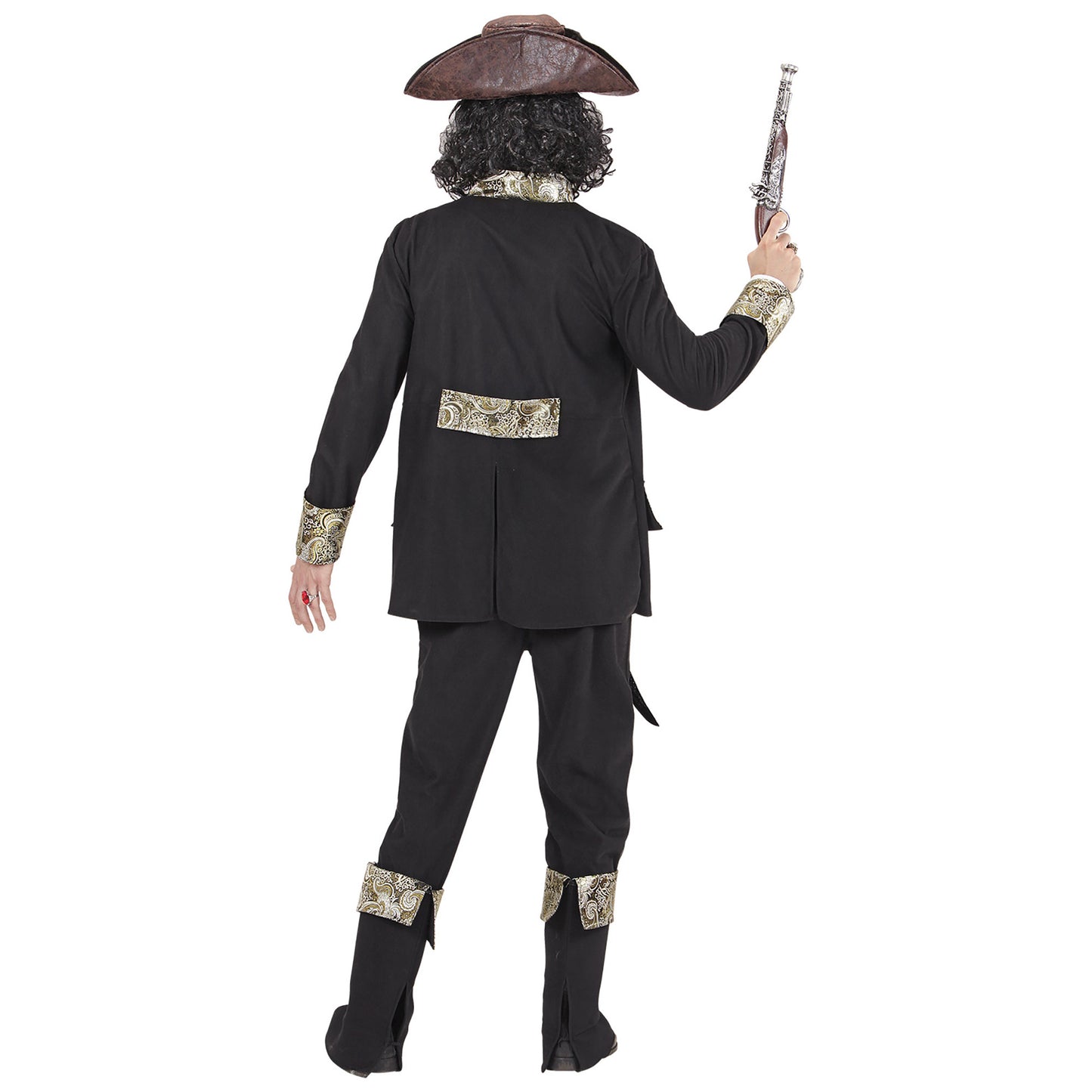 "PIRATEN KAPITÄN" (Mantel, Hemd, Hose, Gürtel, Schwerthalter mit Schnalle, Hut, Schuhüberzieher) – Ansicht 3