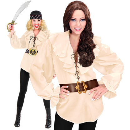"PIRATEN/ RENAISSANCE BLUSE BEIGE" – Vorderansicht