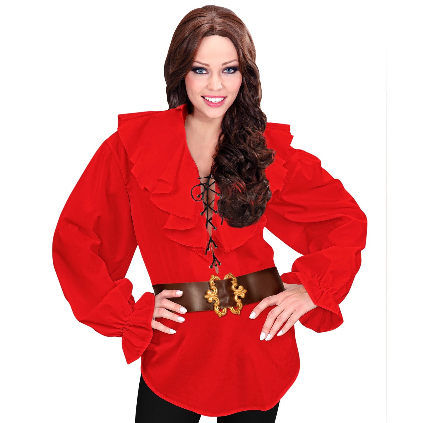 "PIRATEN/ RENAISSANCE BLUSE ROT" – Detailansicht