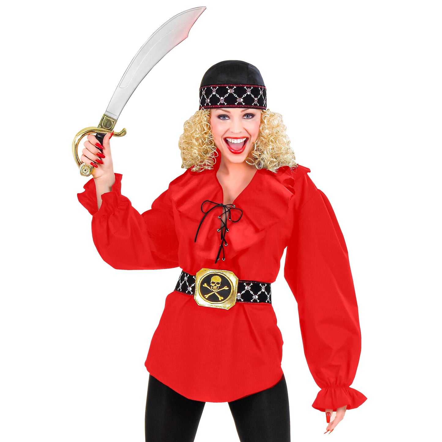 "PIRATEN/ RENAISSANCE BLUSE ROT" – Ansicht 3