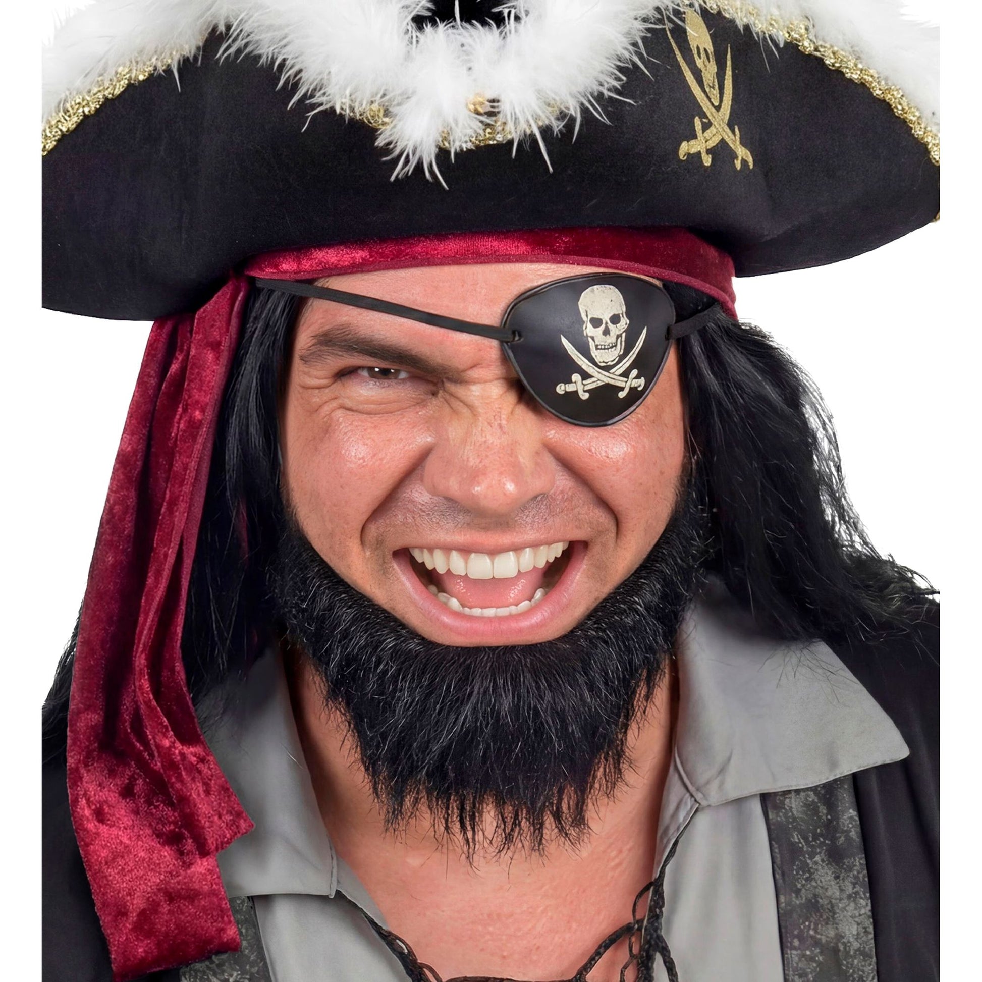 "PIRATENBART" in 2 Farben sort – Detailansicht