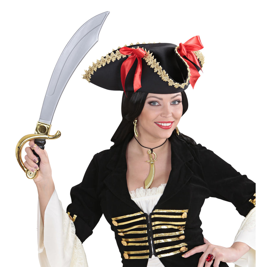 "PIRATENDREISPITZ MIT GOLDENER VERZIERUNG SCHLEIFEN" – Detailansicht
