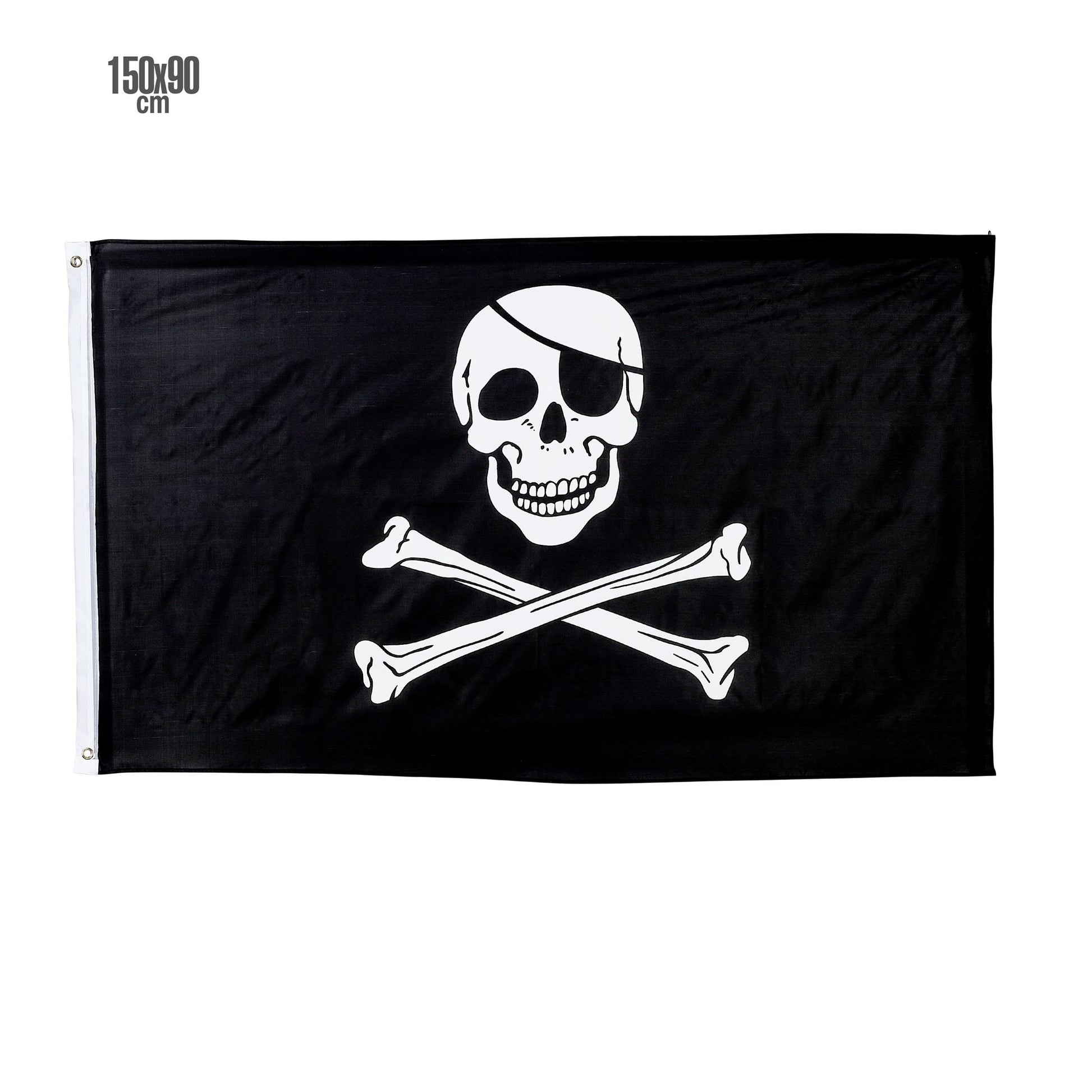 PIRATENFAHNE 150x90cm – Vorderansicht