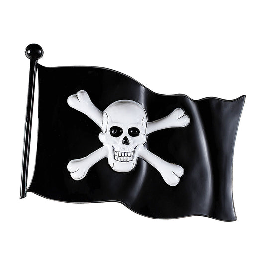 "PIRATENFLAGGE" aus Plastik - 45 x32 cm – Vorderansicht