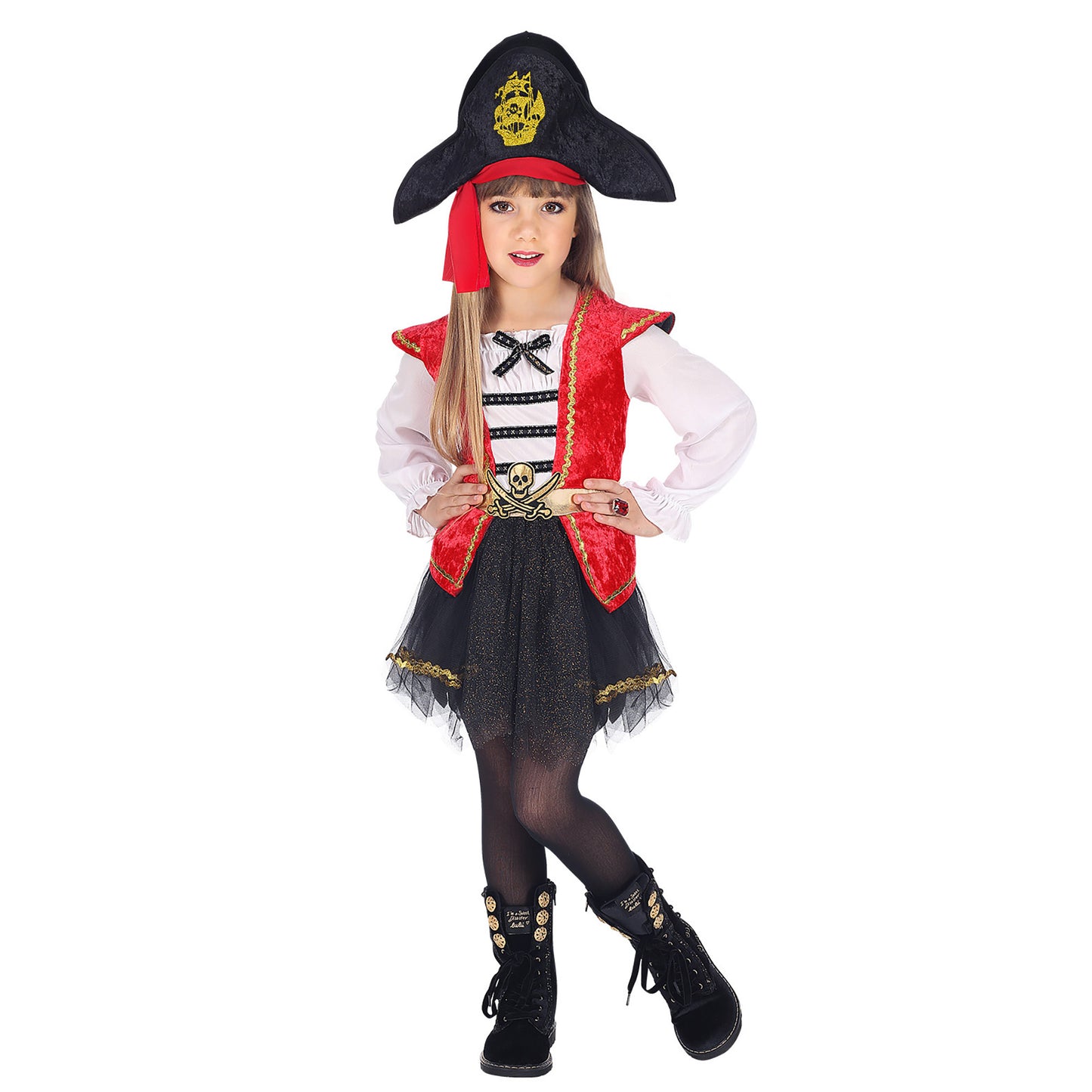 "PIRATENKAPITÄN" (Kleid mit Tutu, Hut mit Bandana) – Ansicht 3