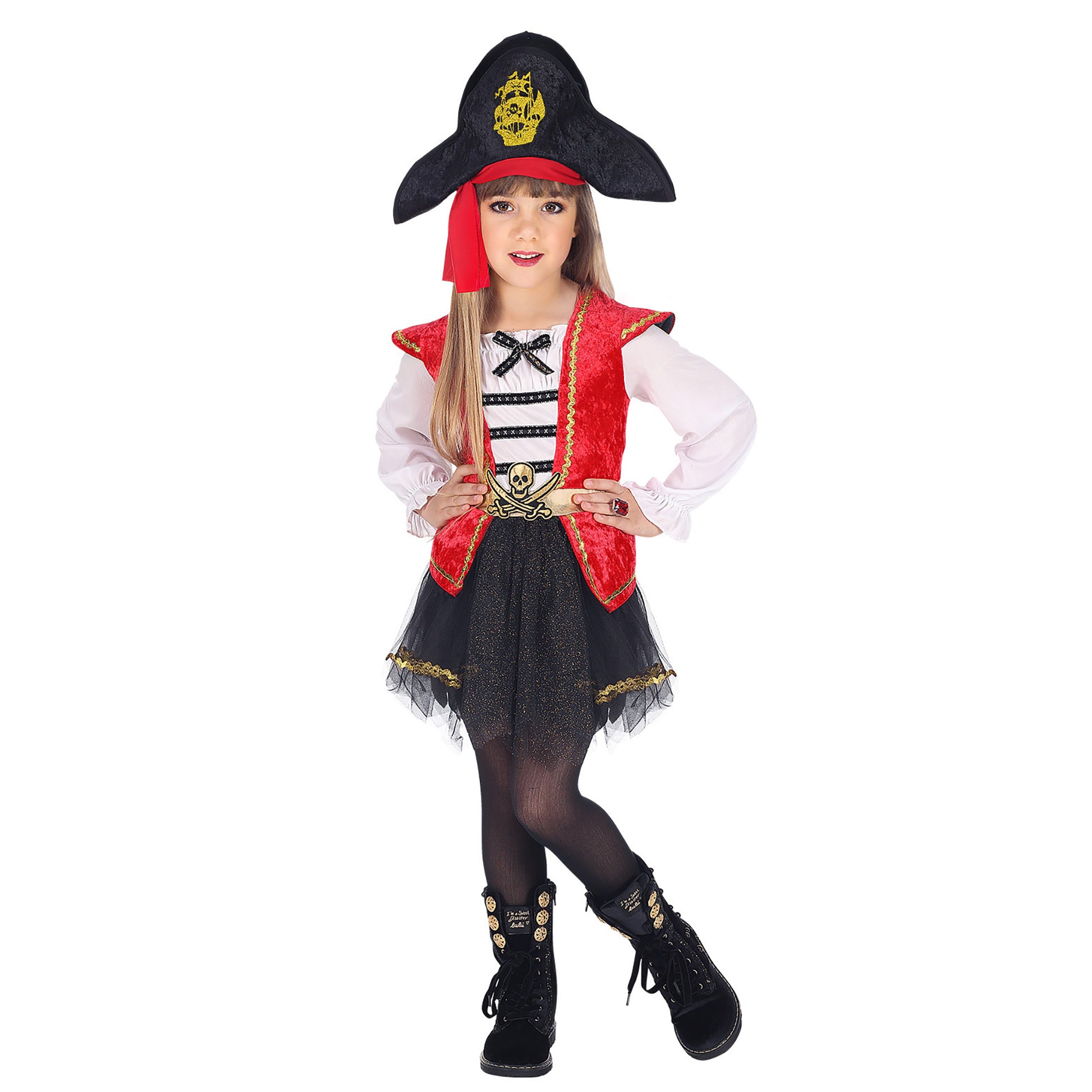 "PIRATENKAPITÄN" (Kleid mit Tutu, Hut mit Bandana) – Ansicht 3